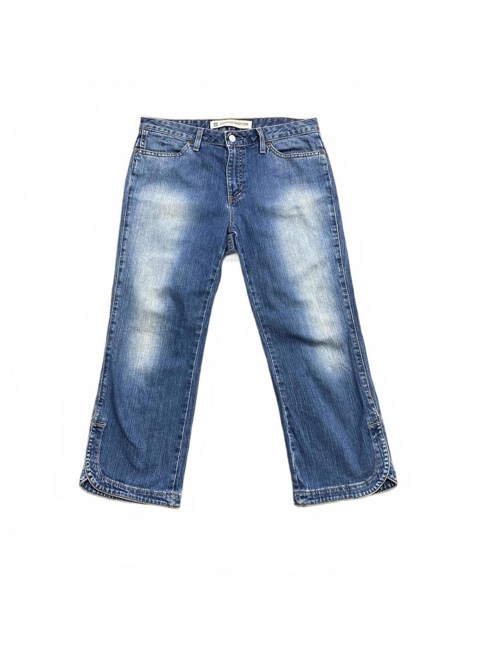 VTG Y2K Gap Cropped Boot Cut Jeans Womens Sz 10 Stretch Low/Mid Rise 2000s Denim